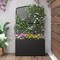 58” Raised Planter Box with Trellis Outdoor Wicker Garden Bed